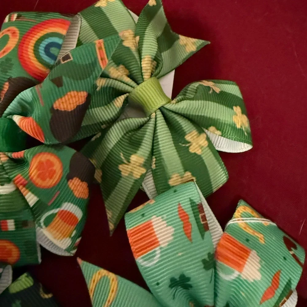 Vibrant St Patrick’s Day Hair Bow Collection